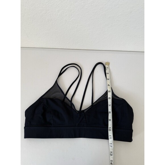 Lululemon Anew Bra Womens Size 10 Navy Blue Sporty Sheer Mesh Sports Bra LWAGFS - Picture 5 of 6